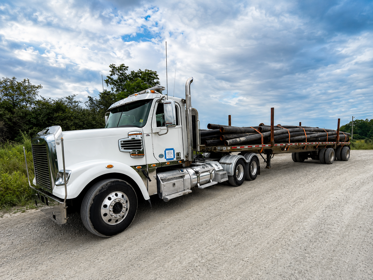 Legacy semi hauling pipe
